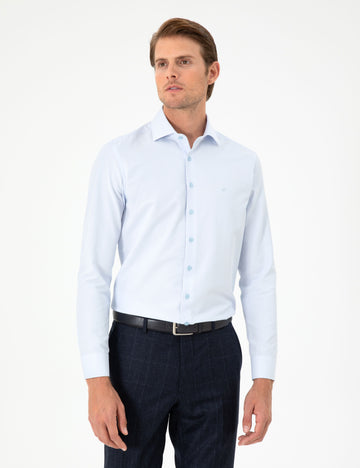 Light Blue Slim Fit Long Sleeve Shirt