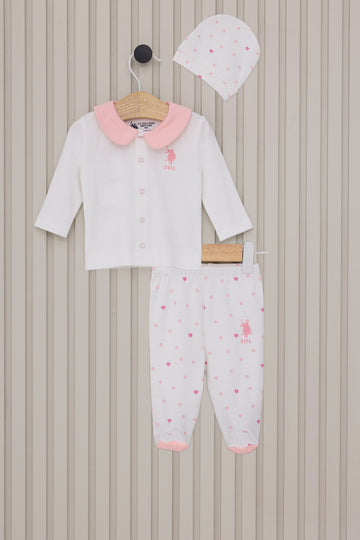 Baby Girl Cream Pajama Set