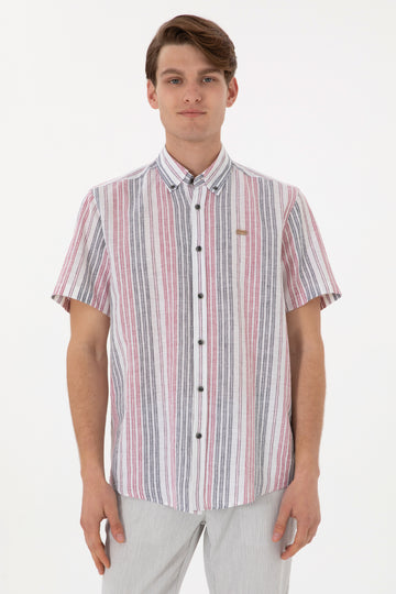 Men's Red Short Sleeve Shirt
