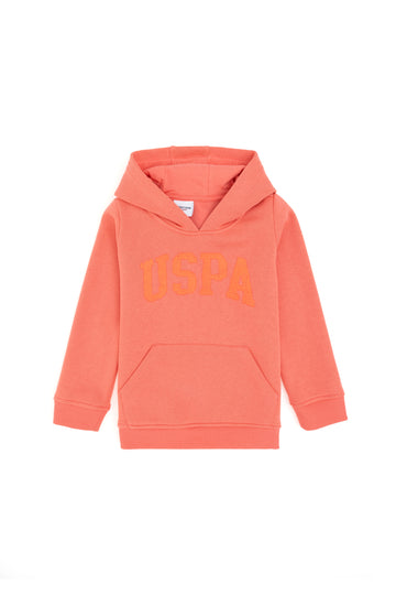 Girls' Pomegranate Flower Hooded Basic Sweatshirt