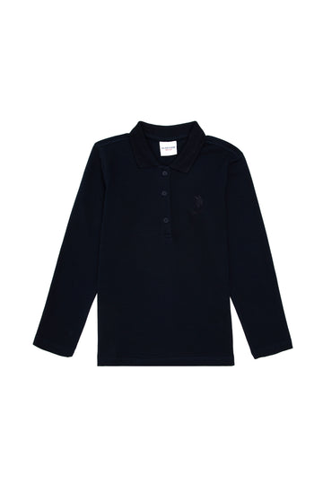 Girls' Navy Blue Basic Sweatshirt