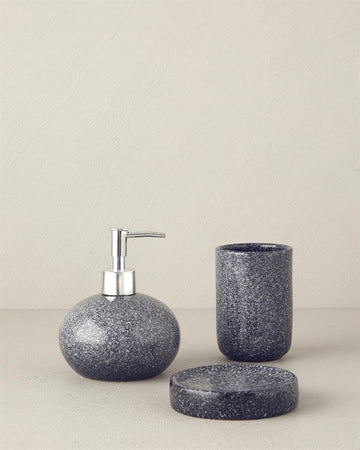Dina 3-Piece Bath Set Anthracite