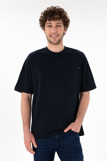 Men's Comfort Fit Crew Neck Navy T-Shirt