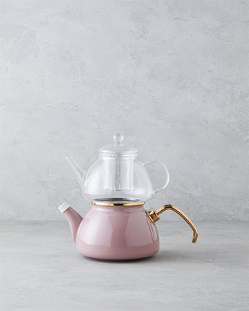 Eliza Enamel Mini Teapot Dried Rose