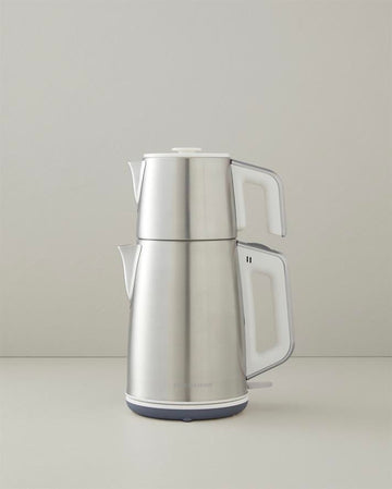 English Home CMK 6010 Inox Tea Maker and Kettle White-Chrome