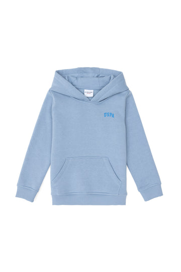Boy's Light Blue Basic Hooded Sweatshirt