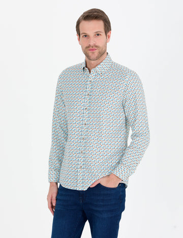 Aqua Slim Fit Long Sleeve Shirt