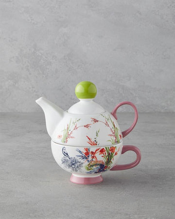 Garden New Bone China Teapot 400 ml Green