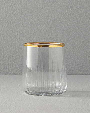 Cocoon Glass 3-Piece Soft Drink Glass Gold