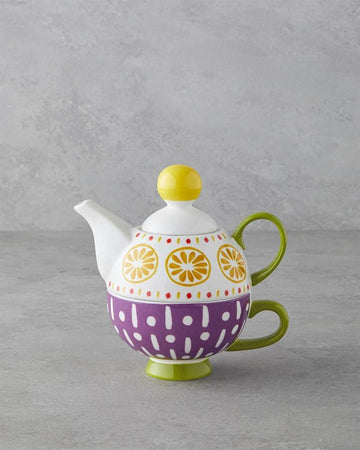 Lemon New Bone China Teapot 400 ml Yellow
