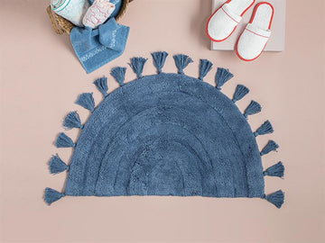 Luna Cotton Bath Mat Light Blue
