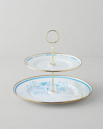 Nautical Enamel Floor Service 21x29 cm Blue