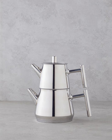 New Aden Steel Teapot Silver
