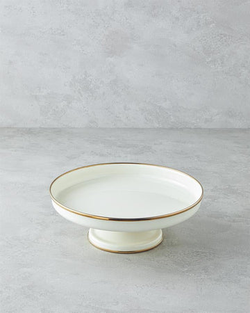 Nost Enamel Cake Stand 28 cm Cream