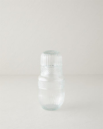Olympia Glass Bedside Jug 560 ml + 200 ml Transparent