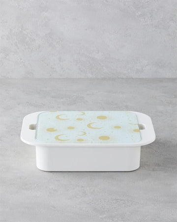 Talisman Galaxy Melamine 4-Pack Breakfast Box with Glass Lid 30x21 cm Gold