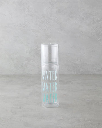 Watery Glass Bedside Pitcher 750 ml+250 ml Blue