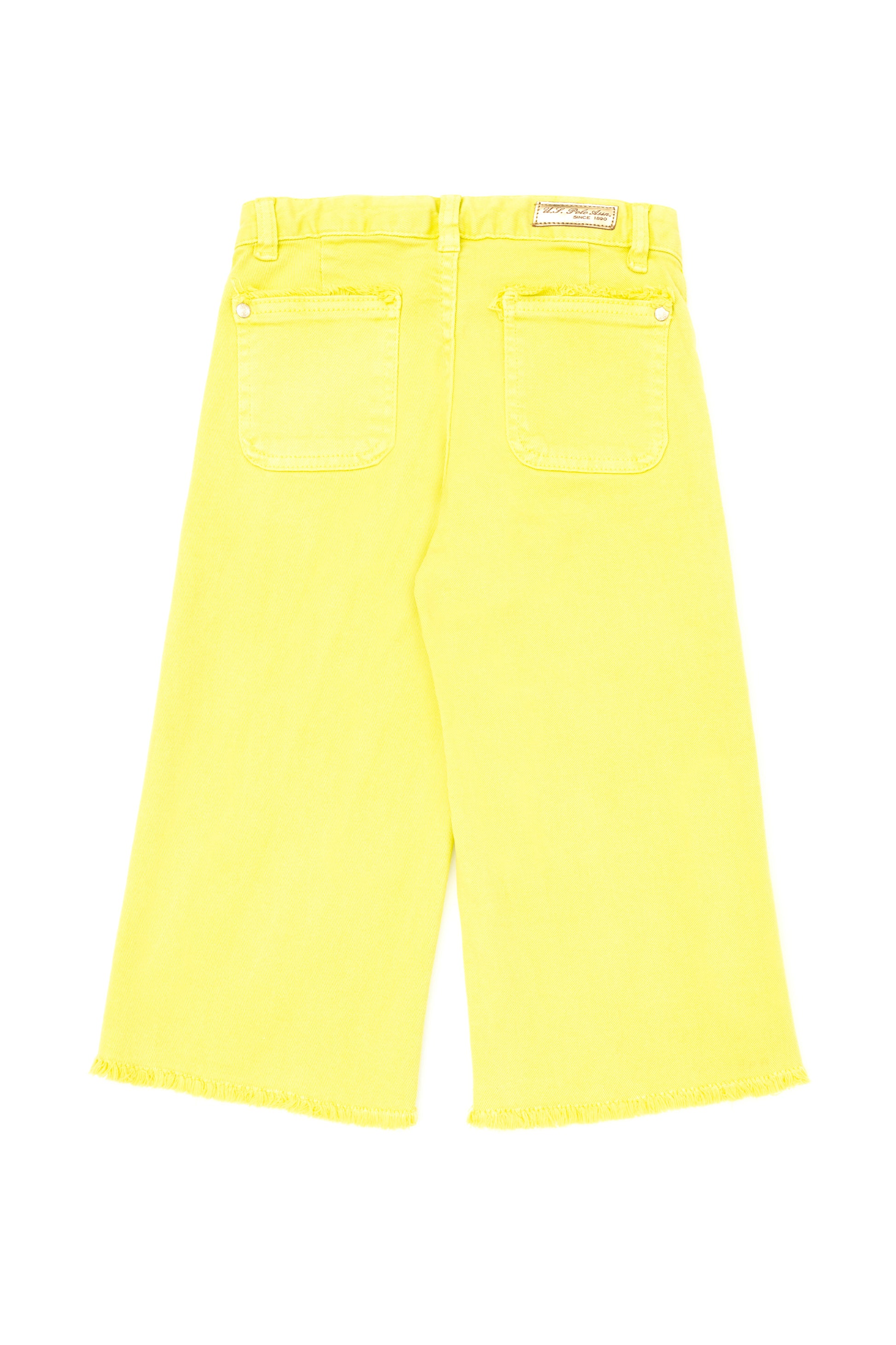 Girl's Neon Yellow Canvas Pants