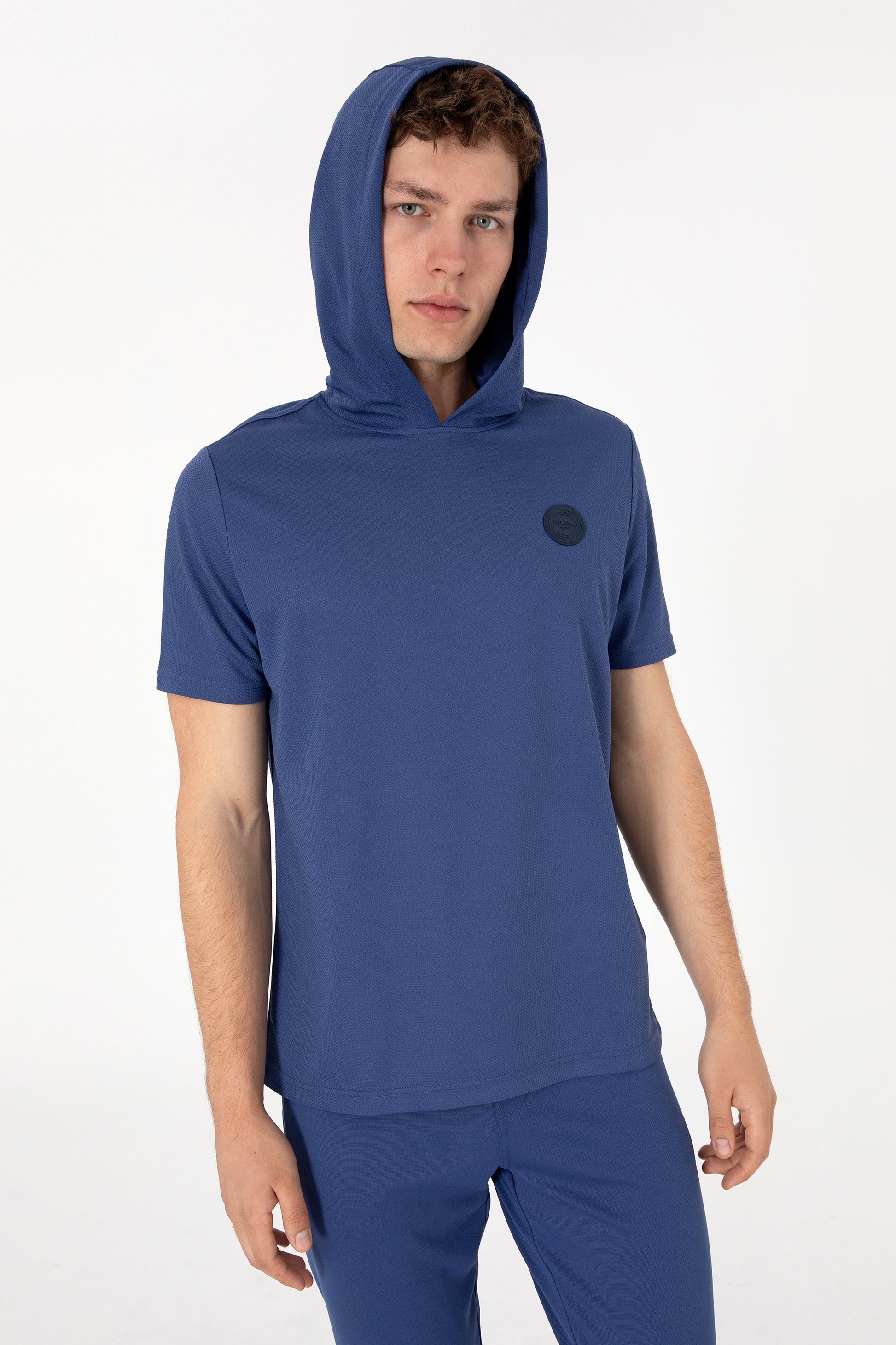Men's Regular Fit Crew Neck Light Navy T-Shirt