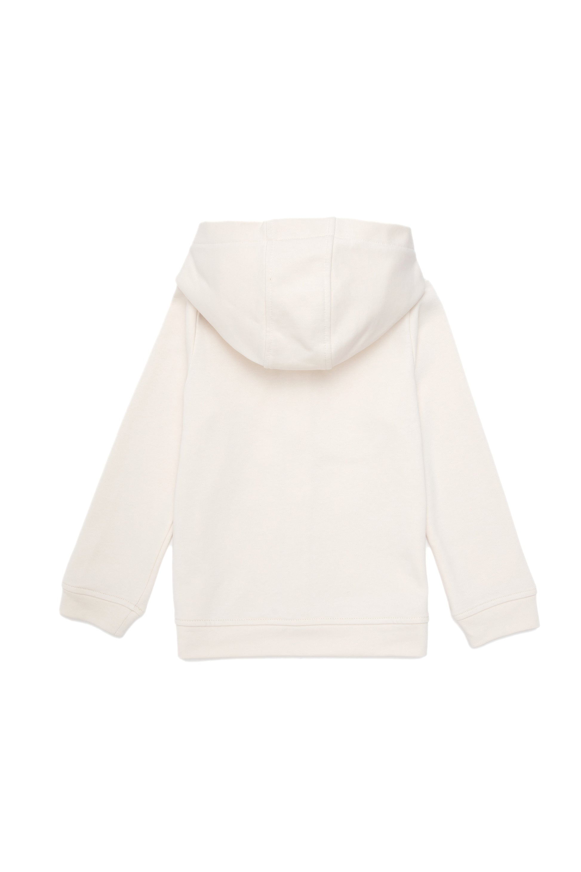 Girls' Cream Hooded Basic Sweatshirt