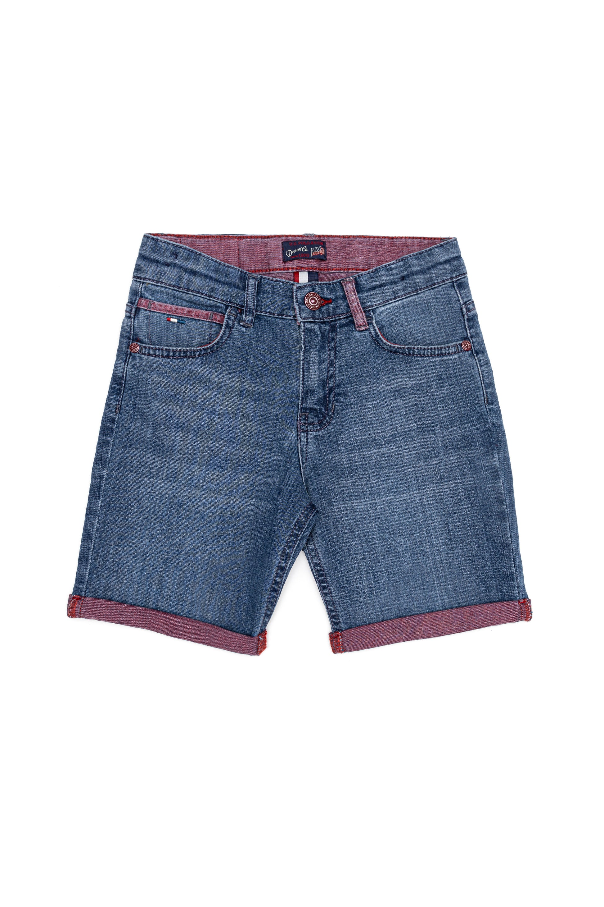 Boy's Red Jean Shorts