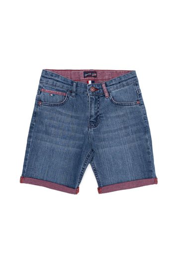 Boy's Red Jean Shorts