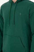 Men's Dark Green Basic Sweatshirt