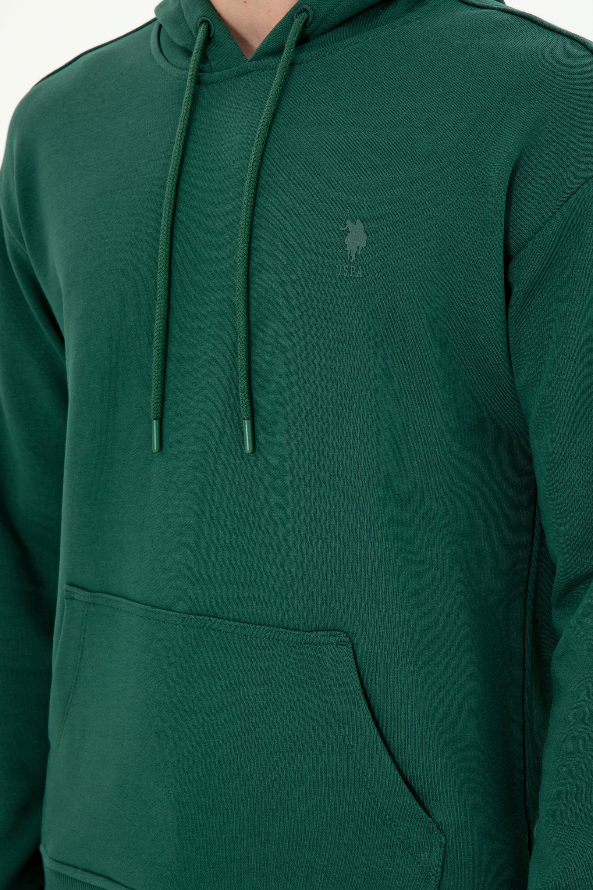Men's Dark Green Basic Sweatshirt