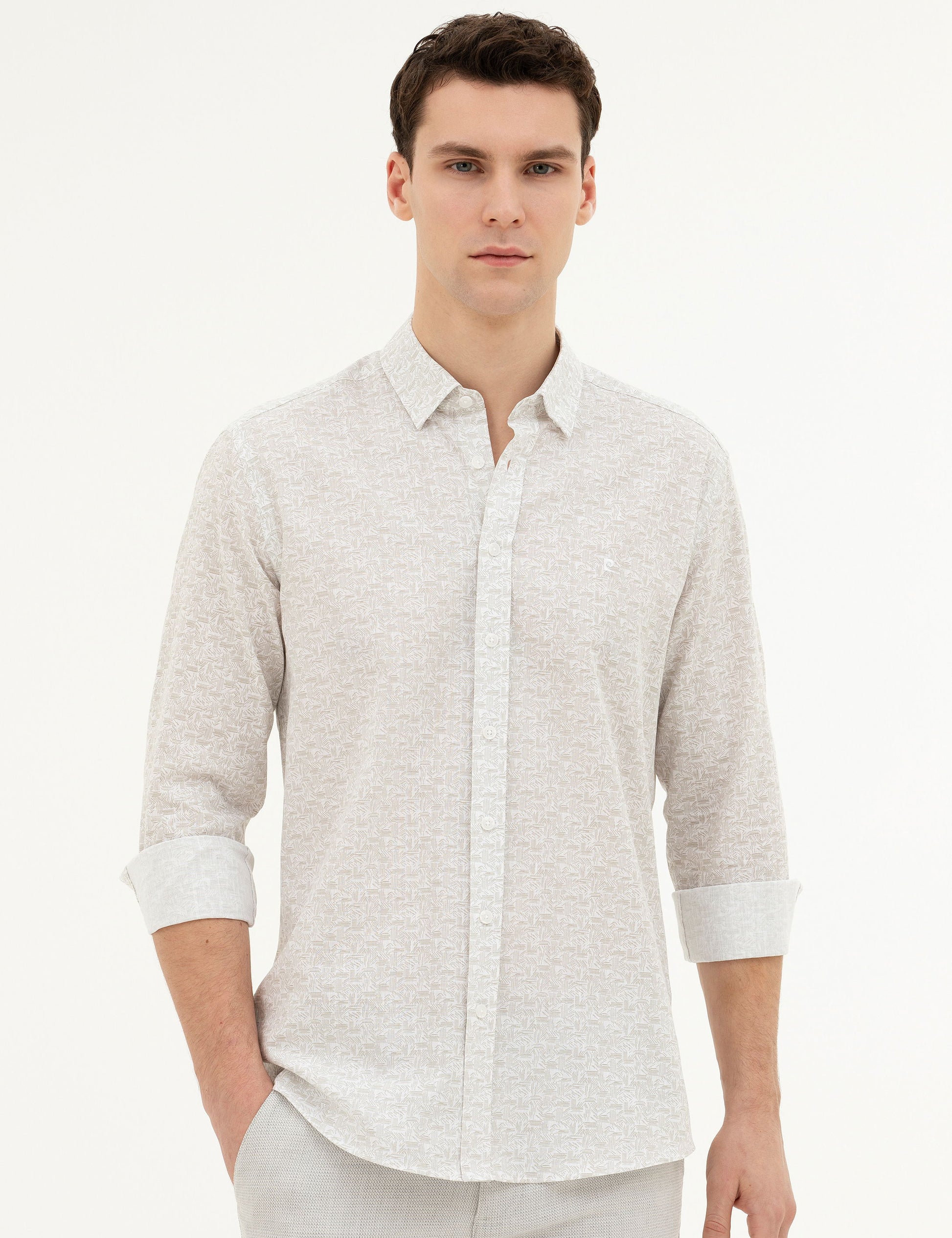 Green Regular Fit Long Sleeve Shirt