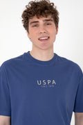Men's Oversize Fit Crew Neck Light Navy T-Shirt