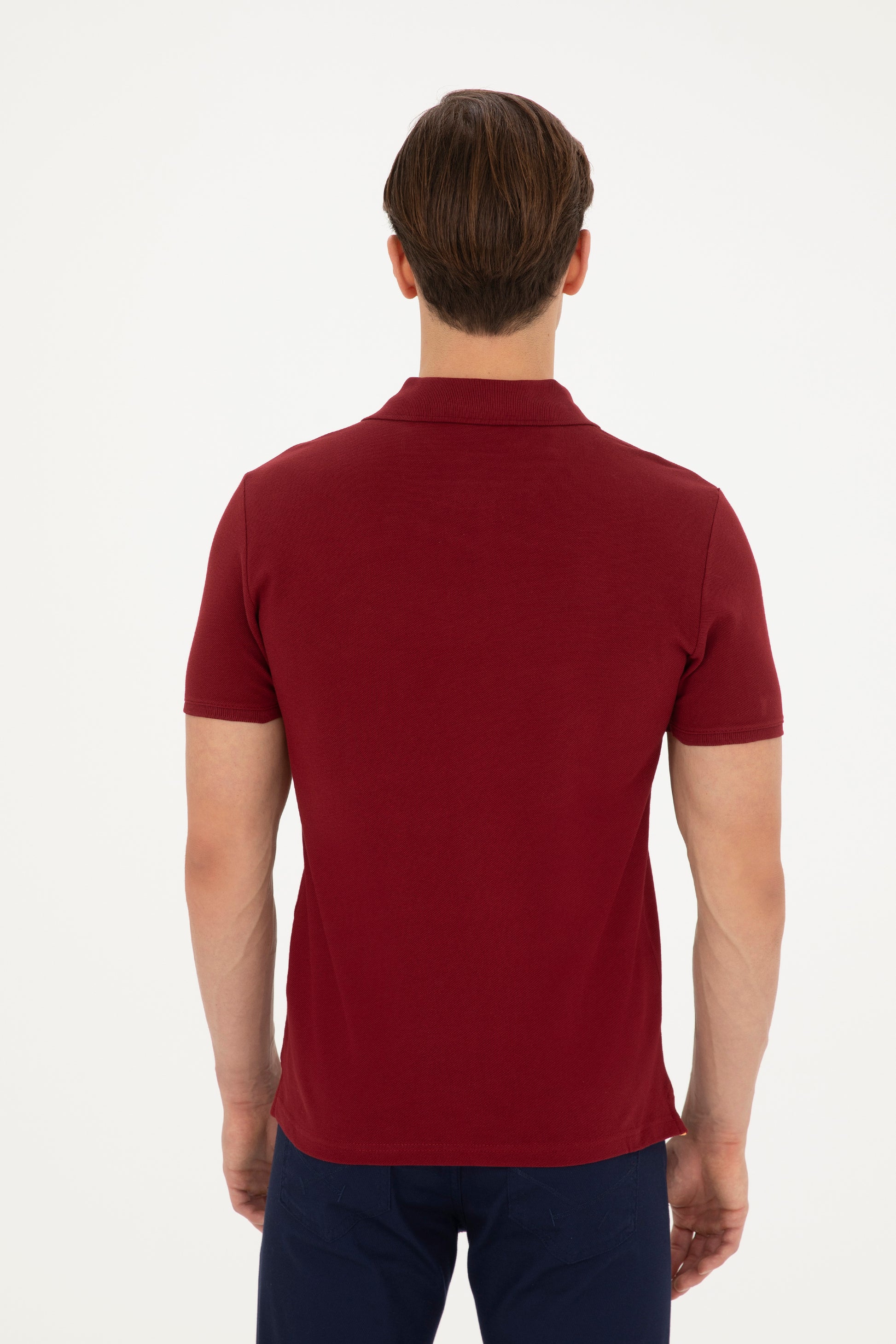 Men's Burgundy Basic T-Shirt