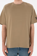 Men's Oversize Fit Crew Neck Khaki T-shirt