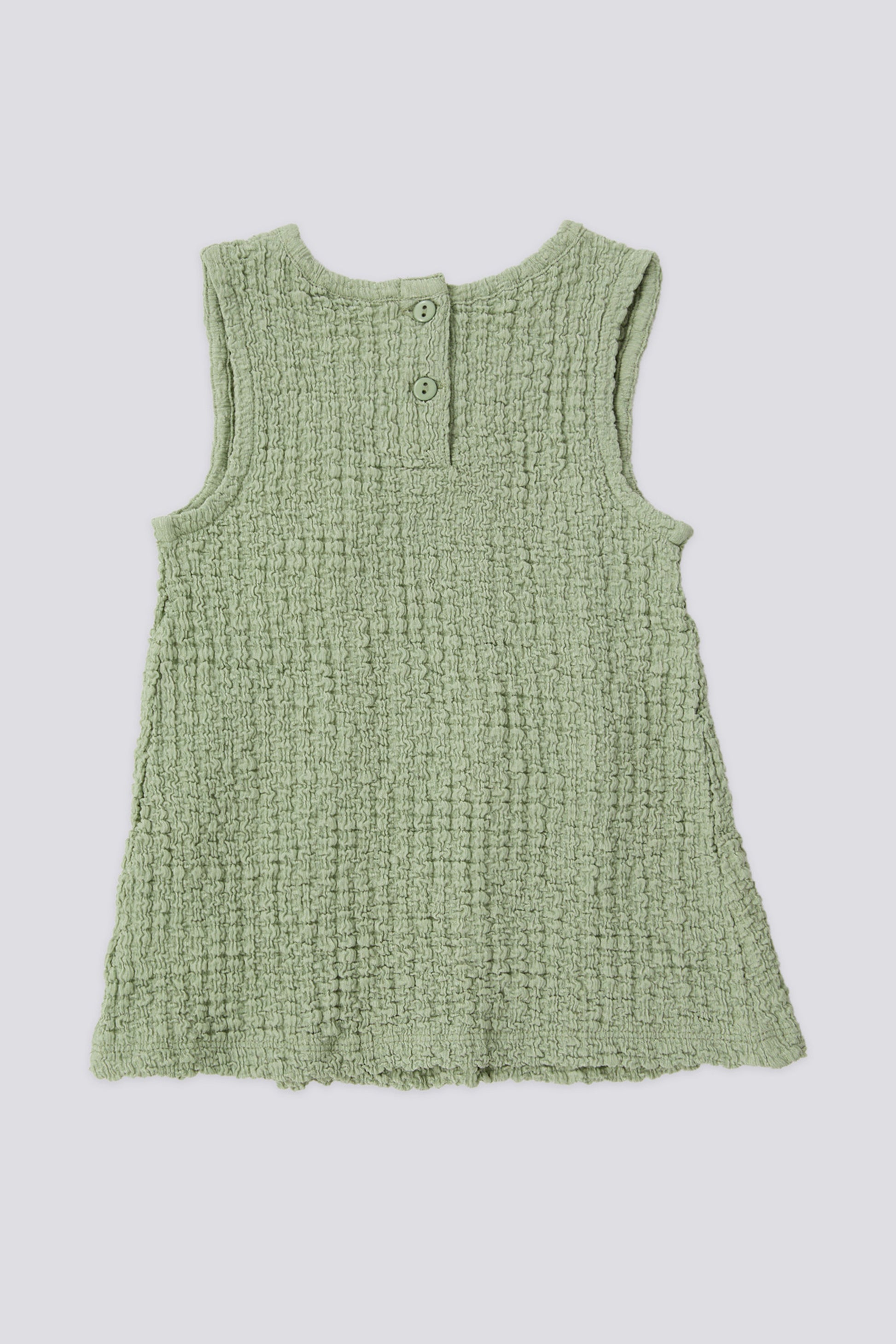 Baby Girl Green Sleeveless Dress