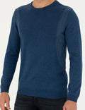 Indigo Melange Slim Fit Sweater