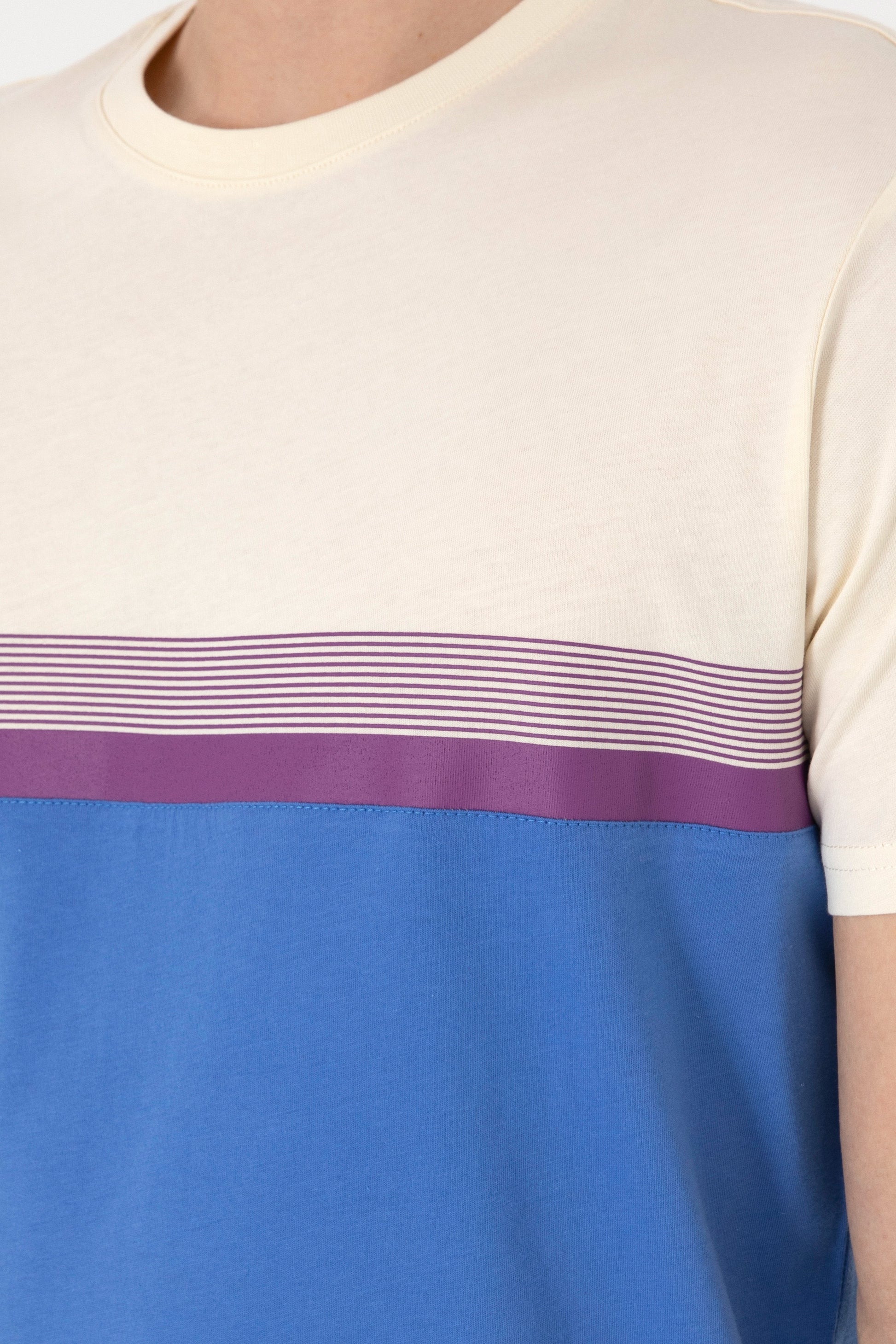 Men's Regular Fit Crew Neck Indigo T-Shirt
