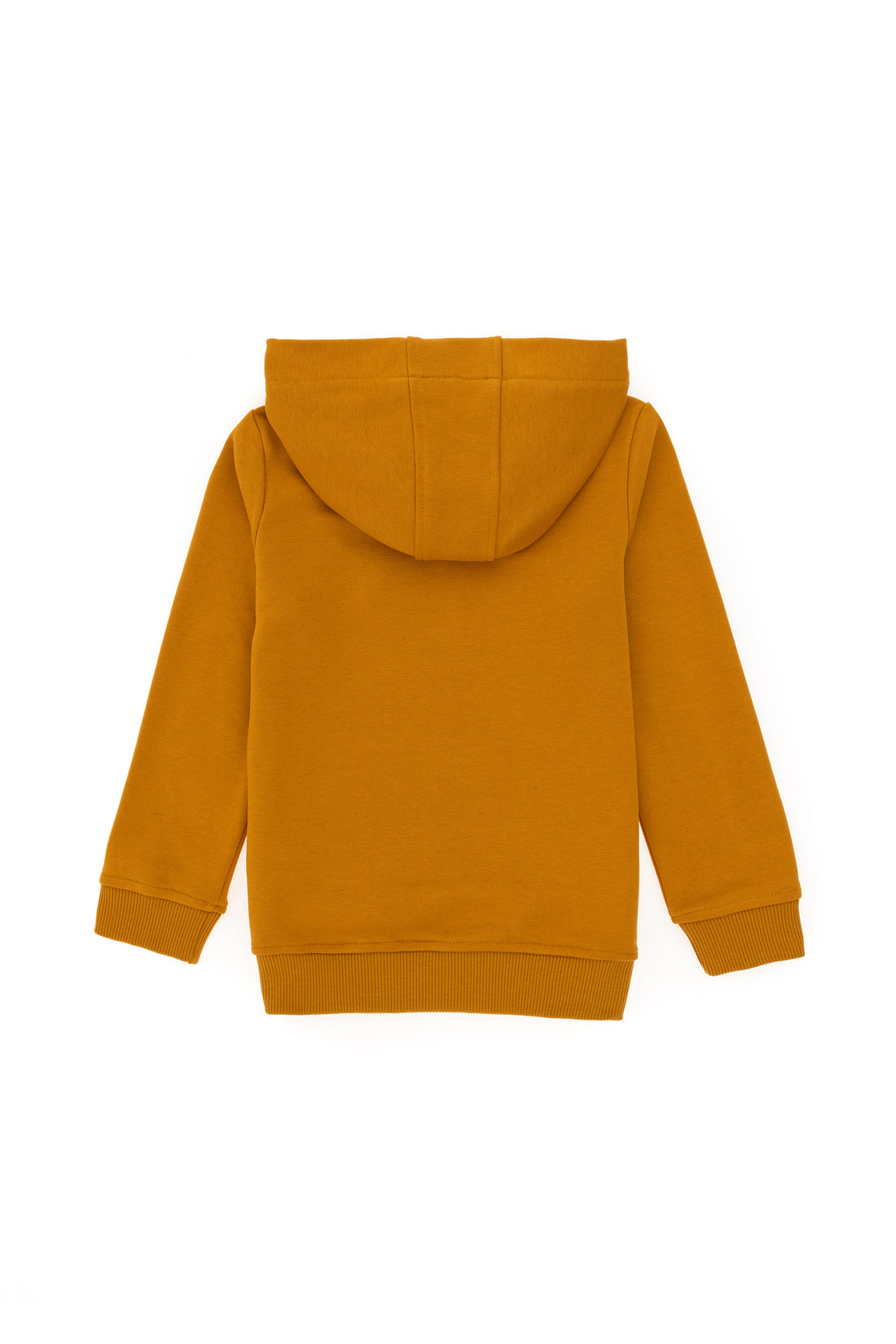 Boy's Mustard Basic Hooded Sweatshirt