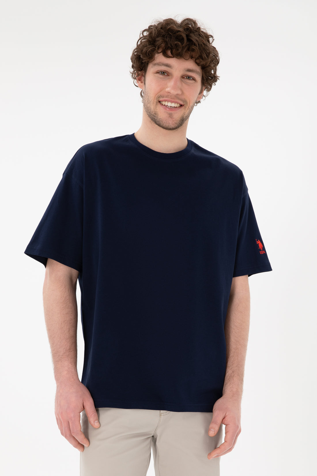 Men's Oversize Fit Crew Neck Navy T-Shirt
