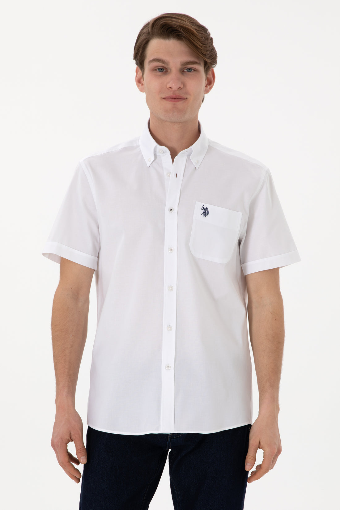 Men's White Short Sleeve Shirt