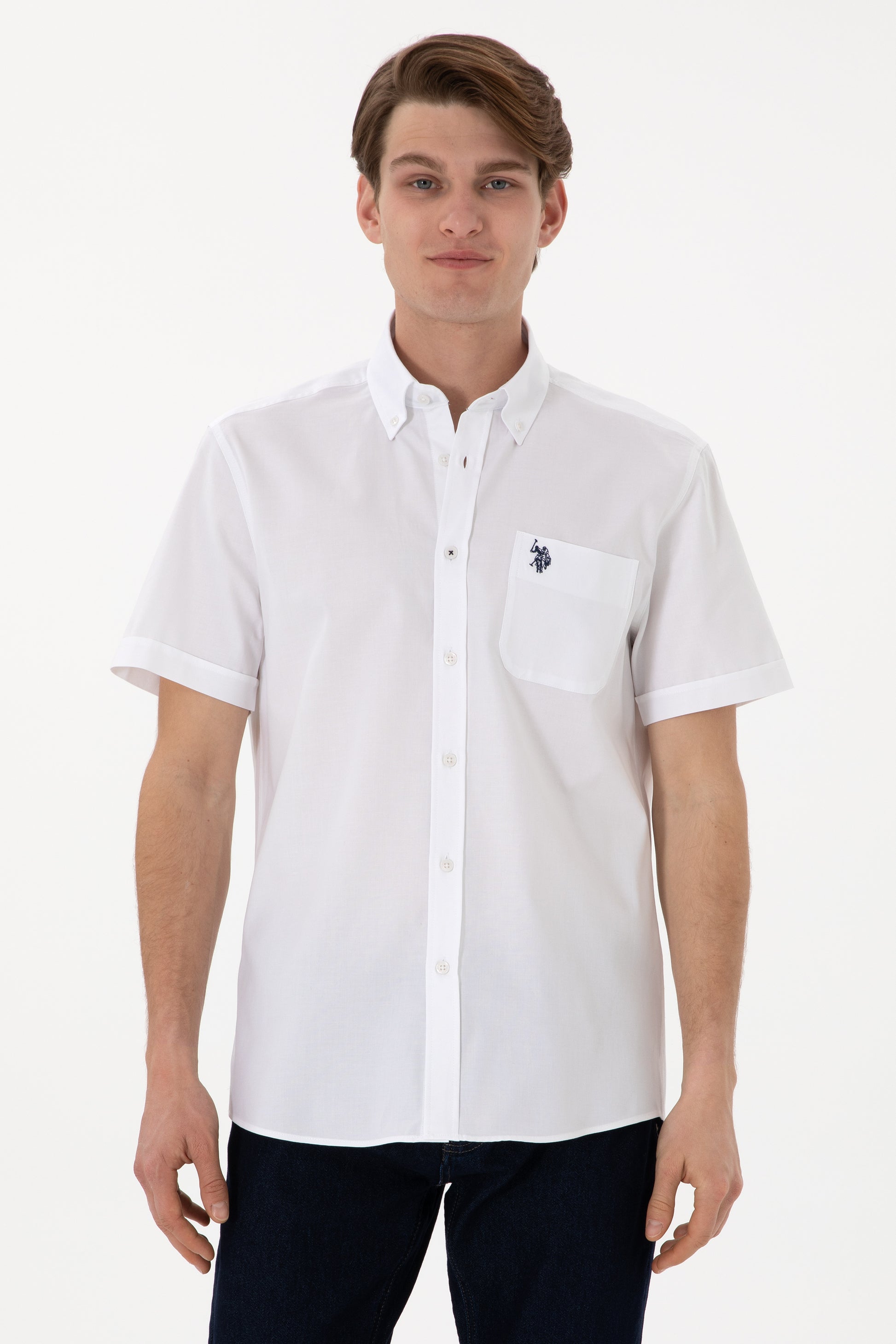 Men's White Short Sleeve Shirt
