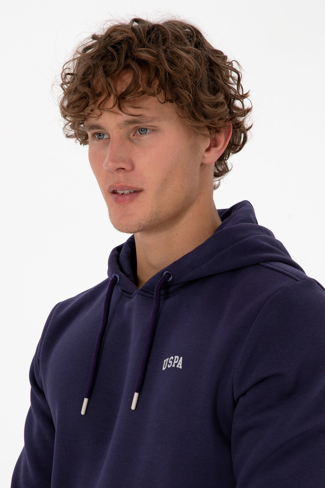 Erkek Regular Fit Kapüşonlu Mürdüm Basic Sweatshirt