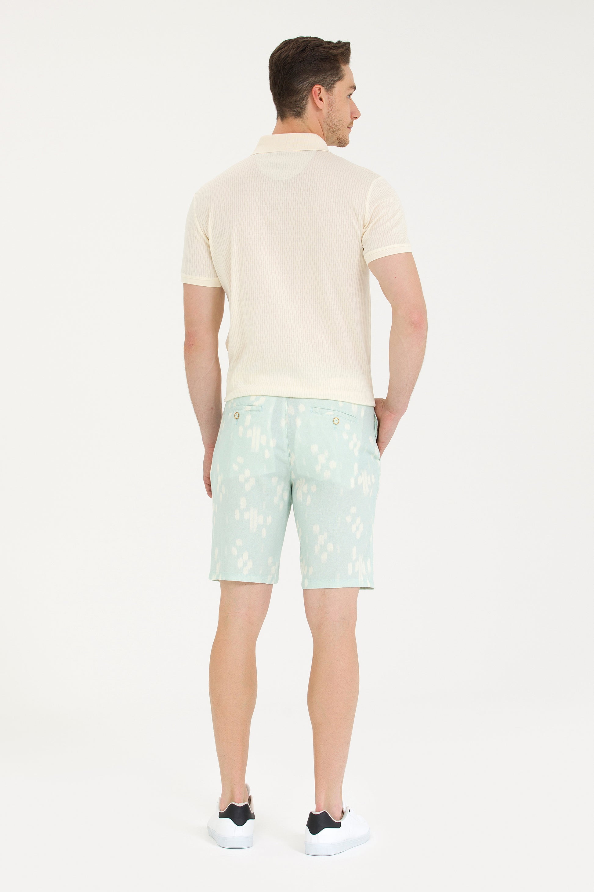 Men's Water Green Woven Shorts