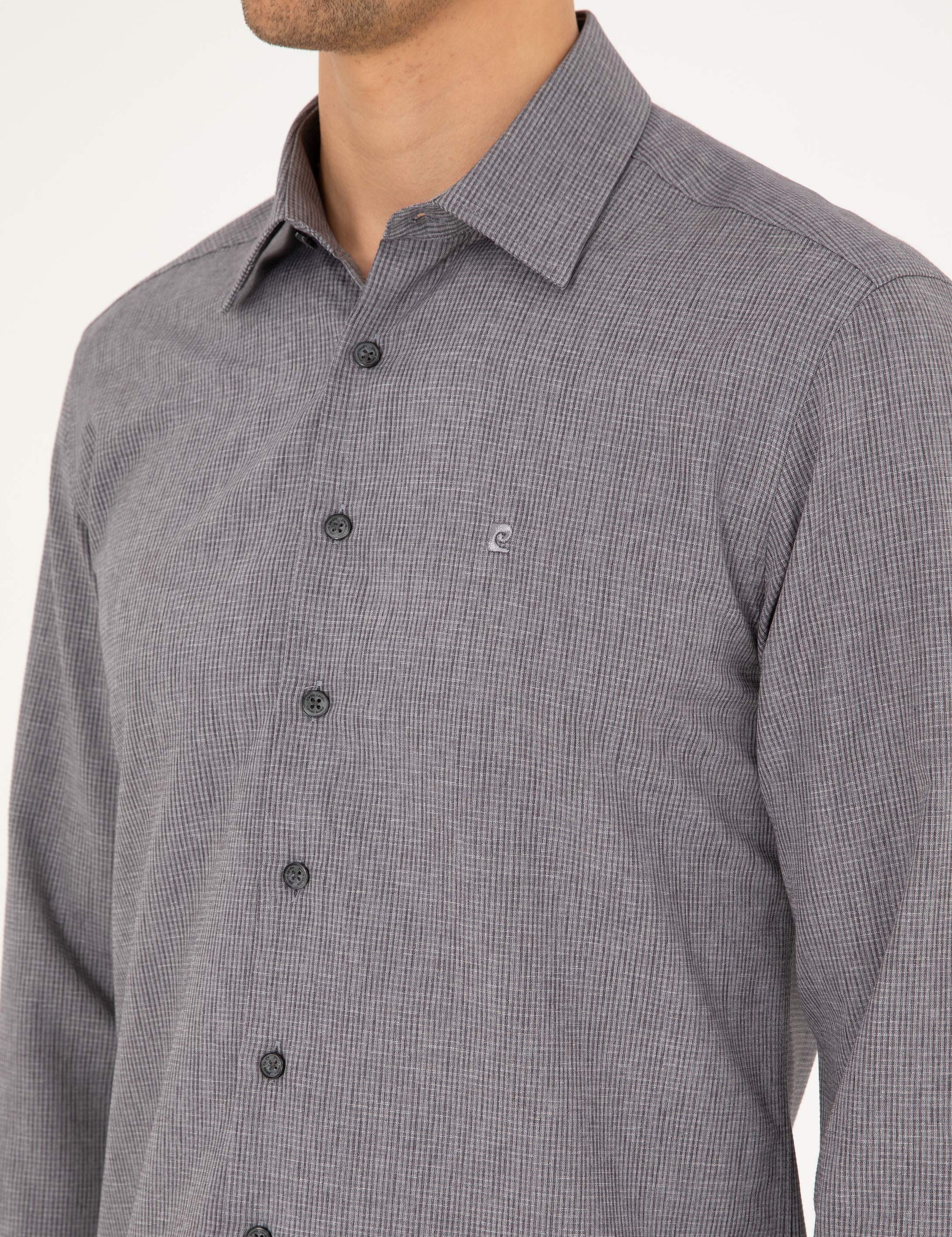 Anthracite Slim Fit Long Sleeve Shirt