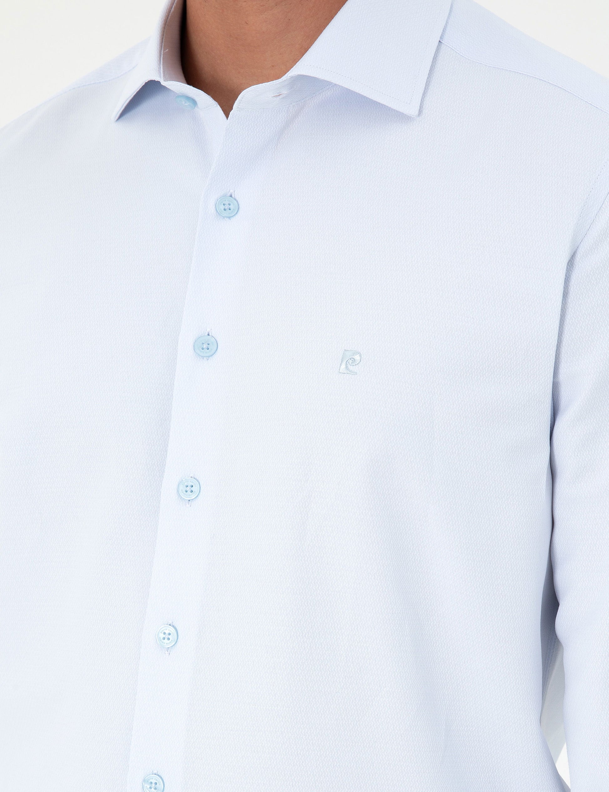 Light Blue Slim Fit Long Sleeve Shirt