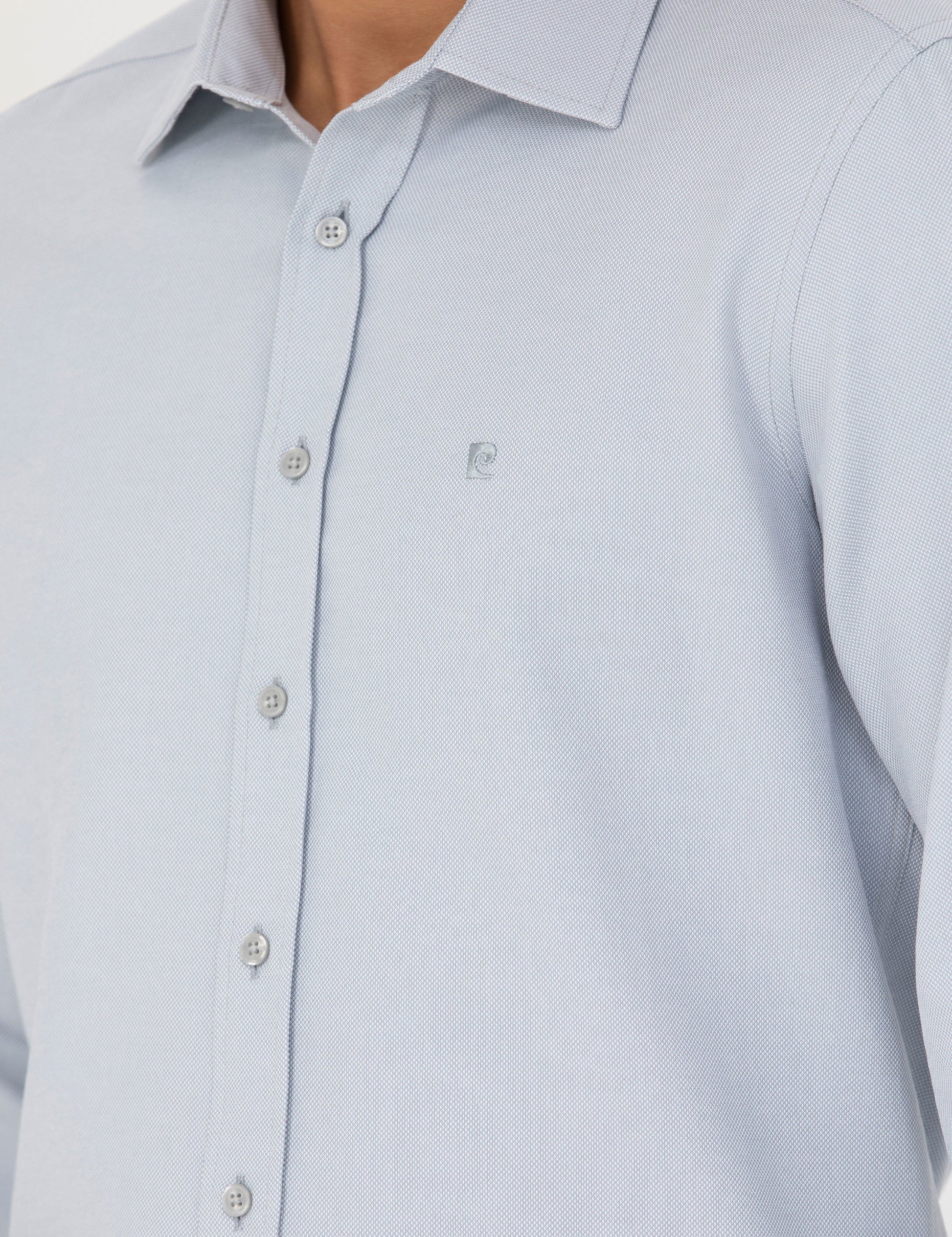 Grey Slim Fit Long Sleeve Shirt