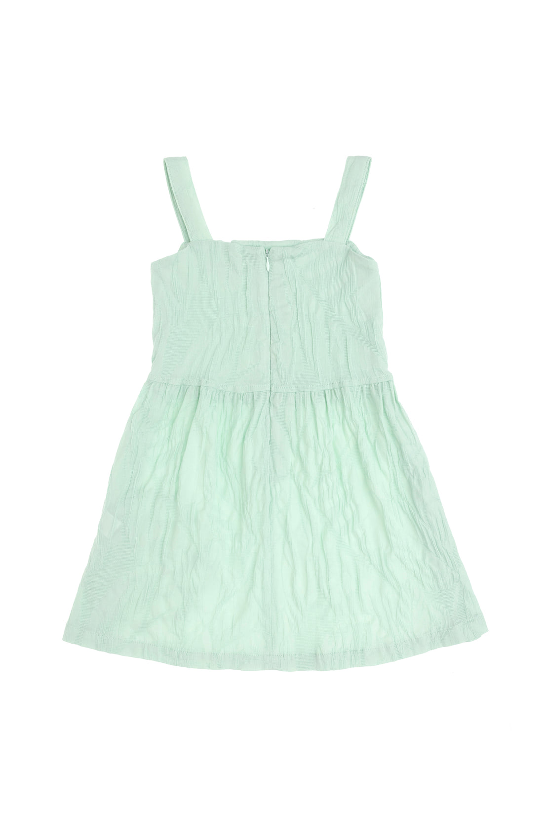 Girls' Water Green Woven Dress