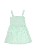 Girls' Water Green Woven Dress