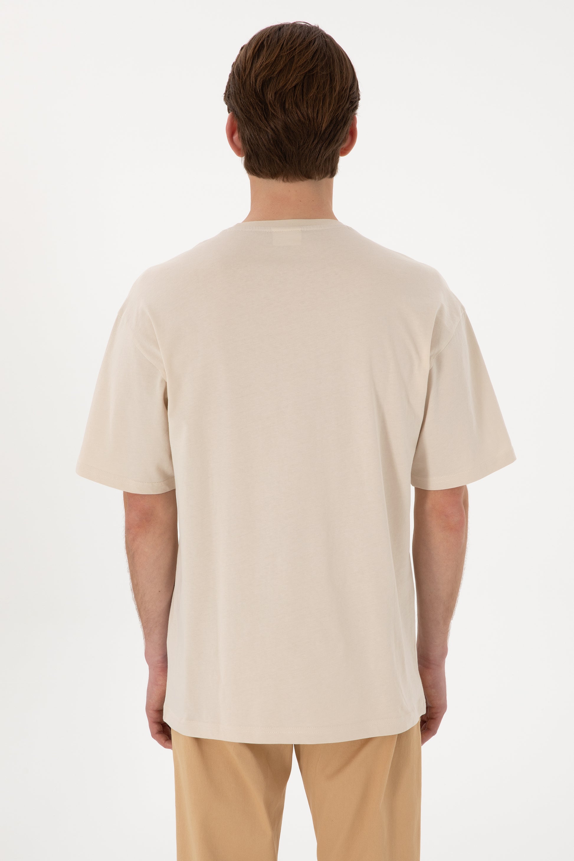 Men's Comfort Fit Crew Neck Stone T-Shirt