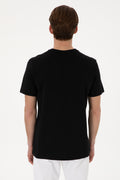 Men's Regular Fit V-Neck Black Basic T-Shirt