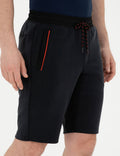 Black Slim Fit Knitted Shorts