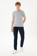 Men's Grey Melange Basic T-Shirt